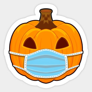 Pumpkin Halloween with Face Mask Sticker